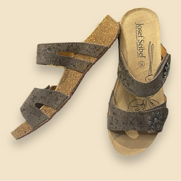 Josef Seidel Tonga 04 Leather Taupe Multi‎ Sandal - Picture 1 of 9